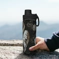 thumbnail image 7 of KLL Elegant Swans Black Background Pattern 18oz Insulated Water Bottle, Stainless Steel Sports Water Cup Flask with Spout and Handle Lid for Sports Travel Car& School, 7 of 7