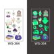 thumbnail image 3 of ZHAOCHENG 20 piezas de estilos que brillan en la fiesta de Halloween, tatuajes temporales luminosos de Halloween para niños, decoraciones de fiesta de cumpleaños, regalos de Halloween, rellenos de bol, 3 of 5