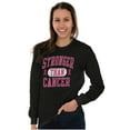 thumbnail image 4 of Breast Cancer Stronger Than Cancer Women's Long Sleeve T Shirt Brisco Brands S, 4 of 6