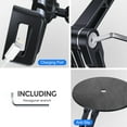 thumbnail image 3 of CreaDream Tablet Stand Holder for iPad, Adjustable with 360 Rotating Base for Desk, Aluminum Tablet Stand with 11" Arm Compatible with iPad Air/Mini, 10.2/9.7, Pro 11/13 and More, Black, 3 of 8