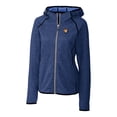 thumbnail image 2 of Women's Cutter & Buck Heather Royal Illinois Fighting Illini Mainsail Sweater-Knit Full-Zip Hoodie, 2 of 3