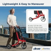 Drive Medical Nitro Euro Style 3-Wheel Rollator Rolling Walker