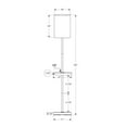 thumbnail image 2 of Monarch 62"H, Floor Lamp, Grey Metal, White Marble, Contemporary, Modern, 2 of 3