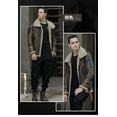 thumbnail image 3 of 2024 Winter Fashion Coat for Man Genuine Sheepskin Shearling Jacket for Male Thick Warm Wool Liner Black Brown Plus Size for Weight Over 100kgs,6XL,Brown, 3 of 10