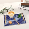 thumbnail image 6 of Iauyy Modern Square Bathroom Tray with Handles - Acrylic & Aluminum Alloy Vanity Countertop Organizer ，Irregular White, 6 of 7