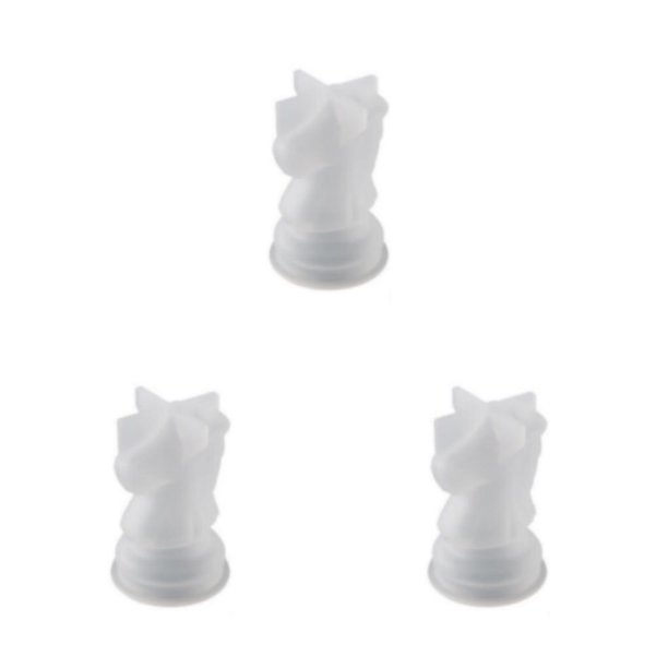 Wosthever Molde de ajedrez, repuesto Flexible para bricolaje, resistente al calor, estilo Simple moderno, molde de resina, herramienta de moldeo, Type1 NO1