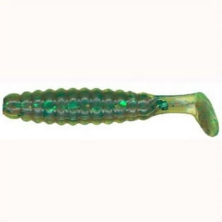 Deadly Dudley Jr. Terror Tail 3 Grubs Fishing Lure, Chartreuse 