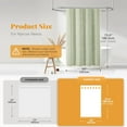 thumbnail image 3 of Boho Farmhouse Shower Curtain Set with Tassel - Linen Rustic Heavy Duty Fabric, Water Repellent, Modern Bohemian French Country Thick Bathroom Shower Curtains - Cream/Beige, 72x72, 3 of 6