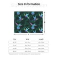 thumbnail image 2 of Throw Blanket for Couch, Leafy Hummingbird Super Soft Fuzzy Comfy Warm Throw Blanket, Cuteness Lightweight Cozy Plush Flannel Blanket & Throws for Sofa and Bed All Season, 2 of 5