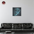 thumbnail image 3 of Blue Glow Sneaker Canvas Wall Art by Notoriart, Gallery Wrapped, 24" x 24", 3 of 7
