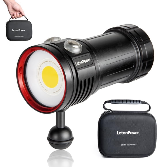 Linterna de buceo LetonPower L12 8000 lúmenes 100 m impermeable