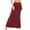 Red, variant on Women's Stretchy High Waist Ruched A Line Flared Midi Skirt Casual Comfortable Summer Outfit