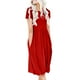 thumbnail image 2 of Moda mujer casual mujer manga corta cuello redondo bolsillos sólido damas vestido Pompotops  ghjkhdj11378, 2 of 5
