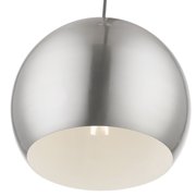 45482-91 Livex Lighting Stockton - 1 Light Globe Pendant In Industrial Style-17.5 Inches Tall and 11.75 Inches Wide-Brushed Nickel/Polished Chrome