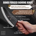 thumbnail image 3 of ENOKING 6.6" Meat Cleaver Vegetable Kitchen Nakiri Knife Forged Japanese Chef Knife High Carbon Steel Chopping Knife with Sheath, 3 of 7