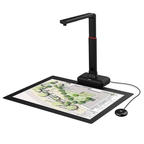 Escáner de libros y documentos de gran formato VIISAN, tamaño de captura A2/A3, cámara de documentos USB de 26 MP con aplanamiento automático, tecnologías de eliminación de huellas dactilares, OCR mul