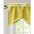thumbnail image 2 of Tie Up Valance Curtain for Kitchen, Watercolor Yellow Vintage Linen Rod Pocket Short Curtains Adjustable Tie-Up Shade Valances, Farmhouse Key Design Window Treatment for Bathroom Living Room Bedroom, 2 of 7