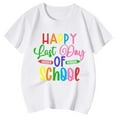 thumbnail image 4 of NINGMENG Hauts et T-Shirts pour Filles Enfants Été Rentrée Scolaire Imprimé Lettre Col Rond Manches Courtes T-Shirts Décontractés Amples, Blanc, 5-6 Ans, 4 of 4
