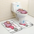 Toilet Seat Cover And Mat Bathroom Padded Floor Mat Non Bath Mats for
