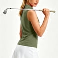 thumbnail image 6 of Dpjklzsn Women's Sleeveless Golf Polo Shirt, Half Zip Racerback Tennis Athletic Top, 6 of 8
