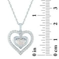 thumbnail image 2 of Ladies Brilliance Fine Jewelry Simulated Opal and CZ Sterling Silver Heart Pendant, 18", 2 of 3