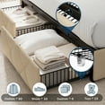 thumbnail image 6 of Einhomn Queen Size Bed Frame with 4 Storage Drawers,Upholstered Platform Bed Frame with Storage & Charging Headboard,No Box Spring Required,Easy Assembly,Beige, 6 of 8