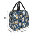 thumbnail image 4 of Kdxio Winter Animal Friends Print Insulated Lunch Bag,Reusable Tote Lunch Box for Women Men,Leakproof Cooler Lunch Bags for Work Office Travel Picnic, 4 of 6