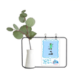 thumbnail image 1 of Vase Suspendu en Verre Transparent Art Déco Cactus Mignon, 1 of 2