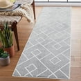 thumbnail image 2 of CAROMIO Modern Runner Rug 2 x 8 Geometric Plush Rug Shag Hallway Runner Rug Fuzzy Carpet Runner Non-Slip Non-Shedding Kitchen Mat, Pale Gray, 2 of 5