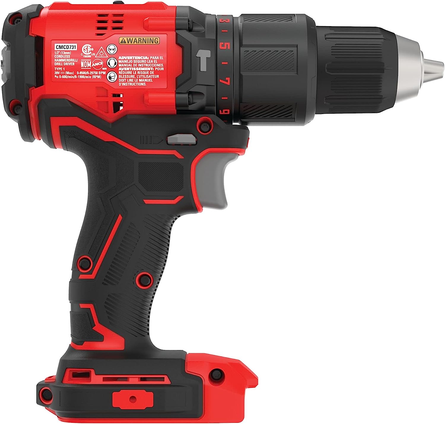 CRAFTSMAN 20V Cordless Hammer Drill, Brushless, Variable Speed, Tool Only (CMCD731B) New