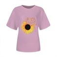 thumbnail image 4 of WZXFASHION T-shirt à Manches Courtes Décontracté Imprimé Col Rond Printemps pour Femmes Soldes T-shirt à Manches Courtes pour Femmes, 4 of 5