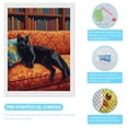 thumbnail image 3 of Diamond Art Kit for Adults, Black Cat Orange Sofa Bookshelf Diamond Painting for Adults Beginners, 5D DIY Diamond Art Painting Kits, Colorful Diamond Painting Craft for Home Decor 12x16, 3 of 7