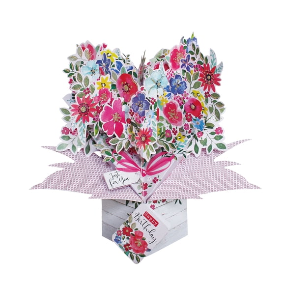 Pop-Up Greeting Card – Flowers (Birthday)