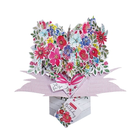 Pop-Up Greeting Card – Flowers (Birthday)