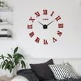 thumbnail image 3 of jifeng Modern DIY Large Wall Clock 3D Mirror Surface Sticker Home Office Red, 3 of 7