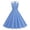 c01Blue, variant on Women's Vintage Polka Dot Dress Lapel Collar Puff Sleeve A Line Swing Dress with Belt for Party Wedding Pink S