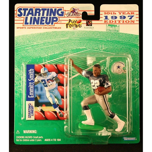 EMMITT SMITH / DALLAS COWBOYS 1997 NFL Starting Lineup Action Figure & Exclusive NFL Collector Trading Card