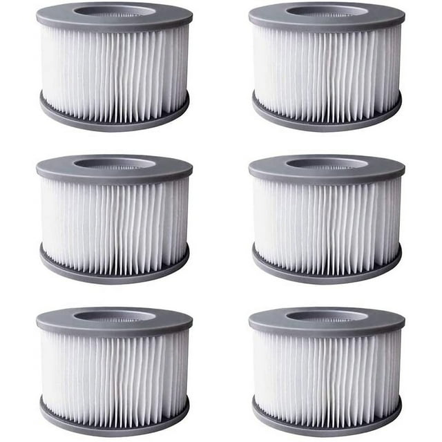 6pcs Hot Tub Filters for MSpa Inflatable Pools, Filter Cartridge Pump Upgraded Version for MSPA All Current Spas