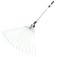 thumbnail image 2 of Expandable Leaf Rake, Stainless Steel Metal Leaf Rake  for Yard 9 Teeth,15 Teeth, 2 of 7
