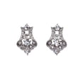 thumbnail image 5 of Faship Clear Rhinestone Crystal Floral Necklace Earrings Set, 5 of 5