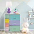 thumbnail image 2 of Sorbus Nightstand with 7 Drawers - Bedside Furniture & Night Stand End Table Dresser for Home, Bedroom Accessories, Office, College Dorm, Steel Frame, Wood Top (7-Drawer, Pastel/White), 2 of 5