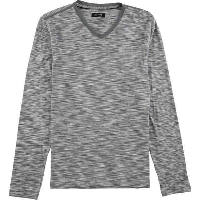 Alfani Camiseta básica teñida espacial para hombre, gris, grande