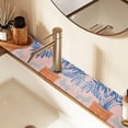 thumbnail image 2 of Yayeee Faucet Mat for Kitchen Sink 14.7" Diatomite Long Splash Guard Pad, Pink Leaves, 2 of 7