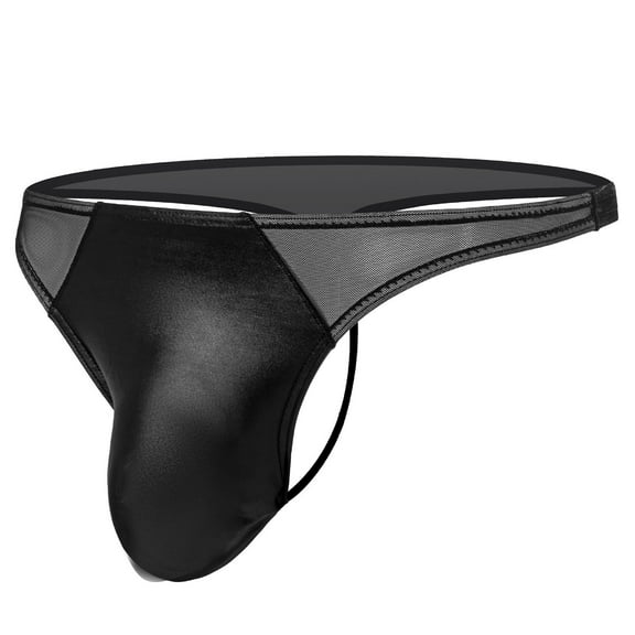 Jwputqe Thongs,Thongs For Men,Mens ThongsBreathable,Cooling,Solid,Low Waist,Polyester,Cotton,Black,2XL