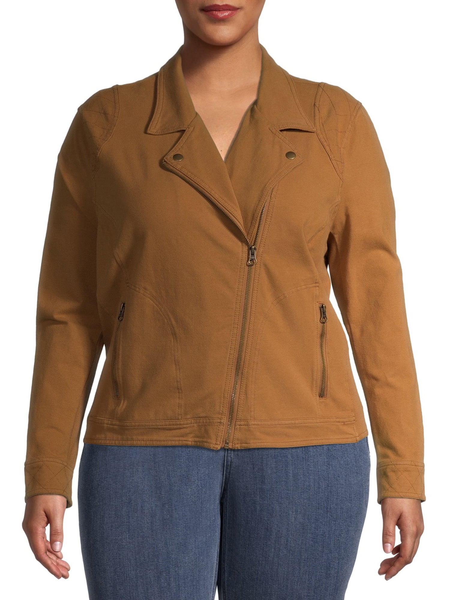 Casual Knit Moto Jacket - Walmart 