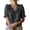 Dark Gray, variant on Womens Short Sleeve Tops Casual V Neck Blouses Double Ruffle Linen Blend Tee Shirts Clothes