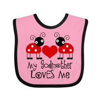 Inktastic My Godmother Loves Me Boys or Girls Baby Bib