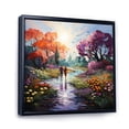 thumbnail image 2 of Designart "love Couple In Landscape captivate Garden I" Romantic Landscape Floater Framed Canvas Art Print, 2 of 7