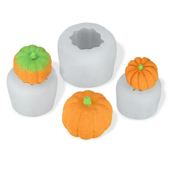 Silicone Candle Mold,Halloween Resin Mold for Fall DIY Decoration Supplies Pumpkin
