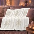 thumbnail image 6 of Winter Wonderland Elegant Snowflake, Festive Holiday Scene, Warm Flannel Blanket for Living Room and Family Room, Art Lovers Housewarming Gift, Festive Home Decor, 6 of 9